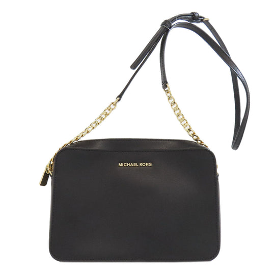 MICHAEL KORS Shoulder Bag PVC black logo Women Used Authentic