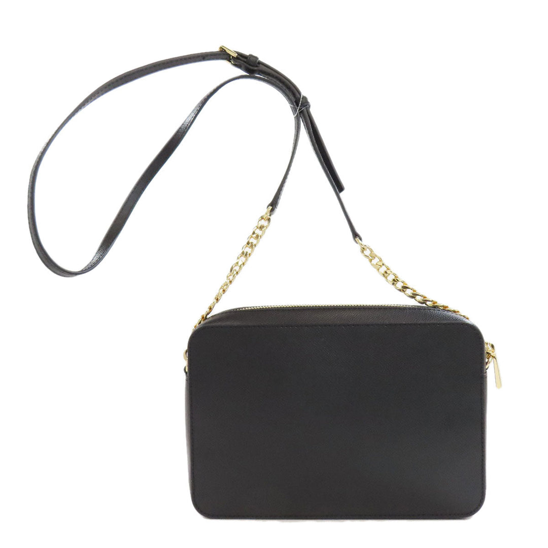 MICHAEL KORS Shoulder Bag PVC black logo Women Used Authentic