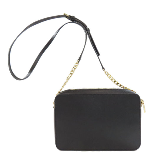 MICHAEL KORS Shoulder Bag PVC black logo Women Used Authentic