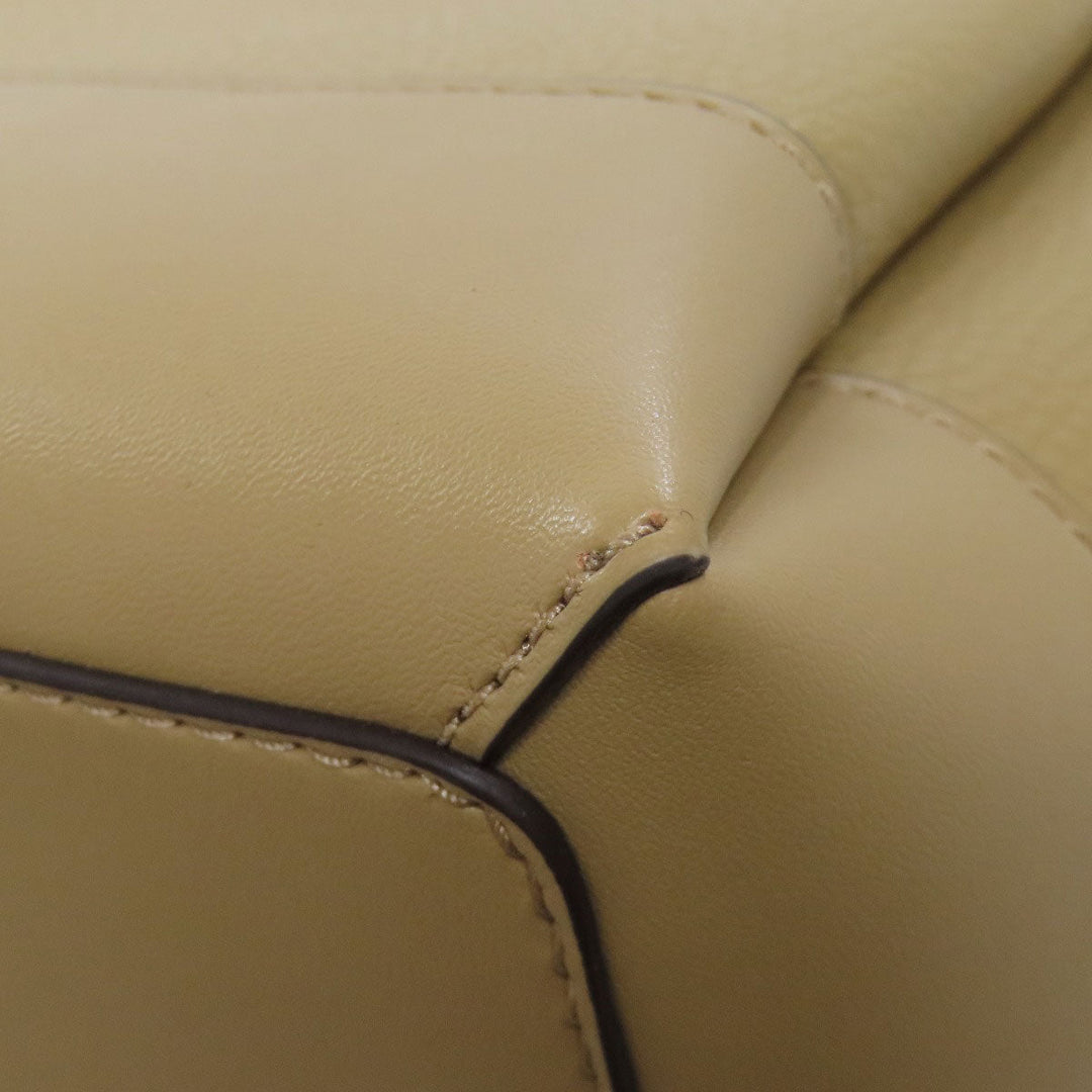 MICHAEL KORS Handbag leather beige 2WAY Women Used Authentic