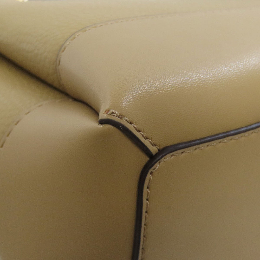 MICHAEL KORS Handbag leather beige 2WAY Women Used Authentic