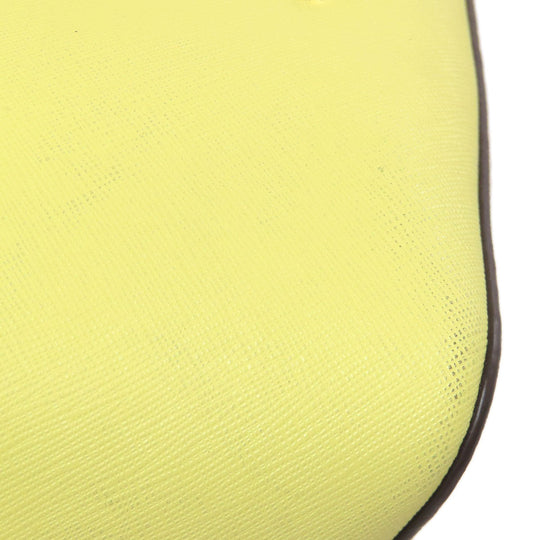 MICHAEL KORS Handbag leather yellow 2WAY Women Used Authentic
