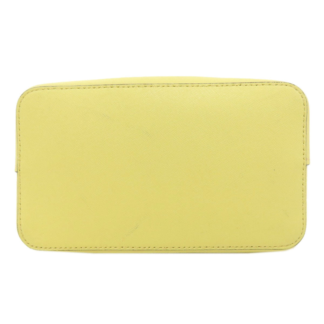 MICHAEL KORS Handbag leather yellow 2WAY Women Used Authentic