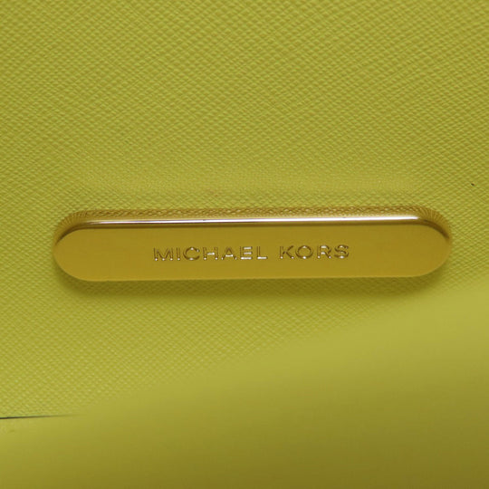 MICHAEL KORS Handbag leather yellow 2WAY Women Used Authentic