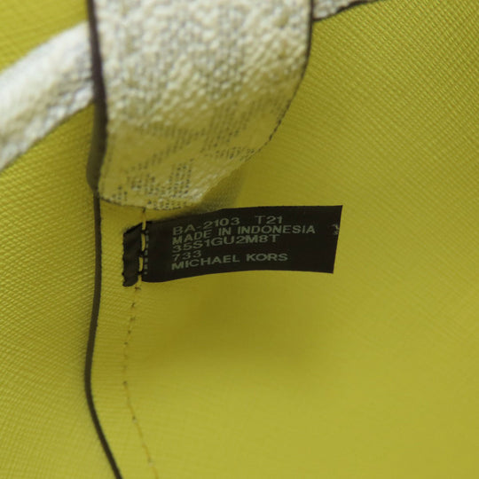 MICHAEL KORS Handbag leather yellow 2WAY Women Used Authentic