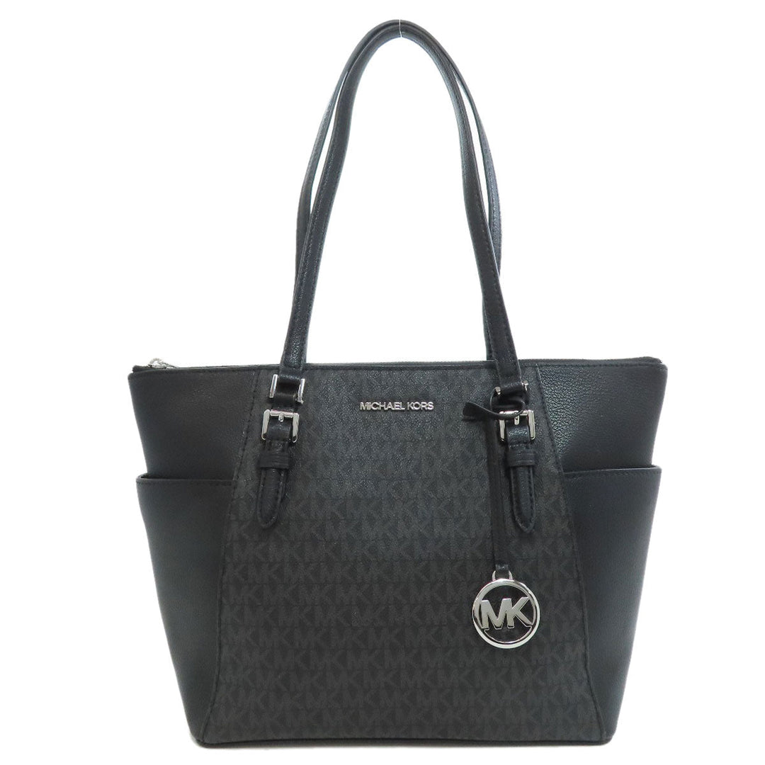 MICHAEL KORS Tote Bag PVC black MK signature