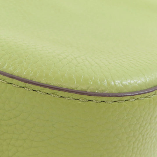 MICHAEL KORS Shoulder Bag leather green logo Women Used Authentic