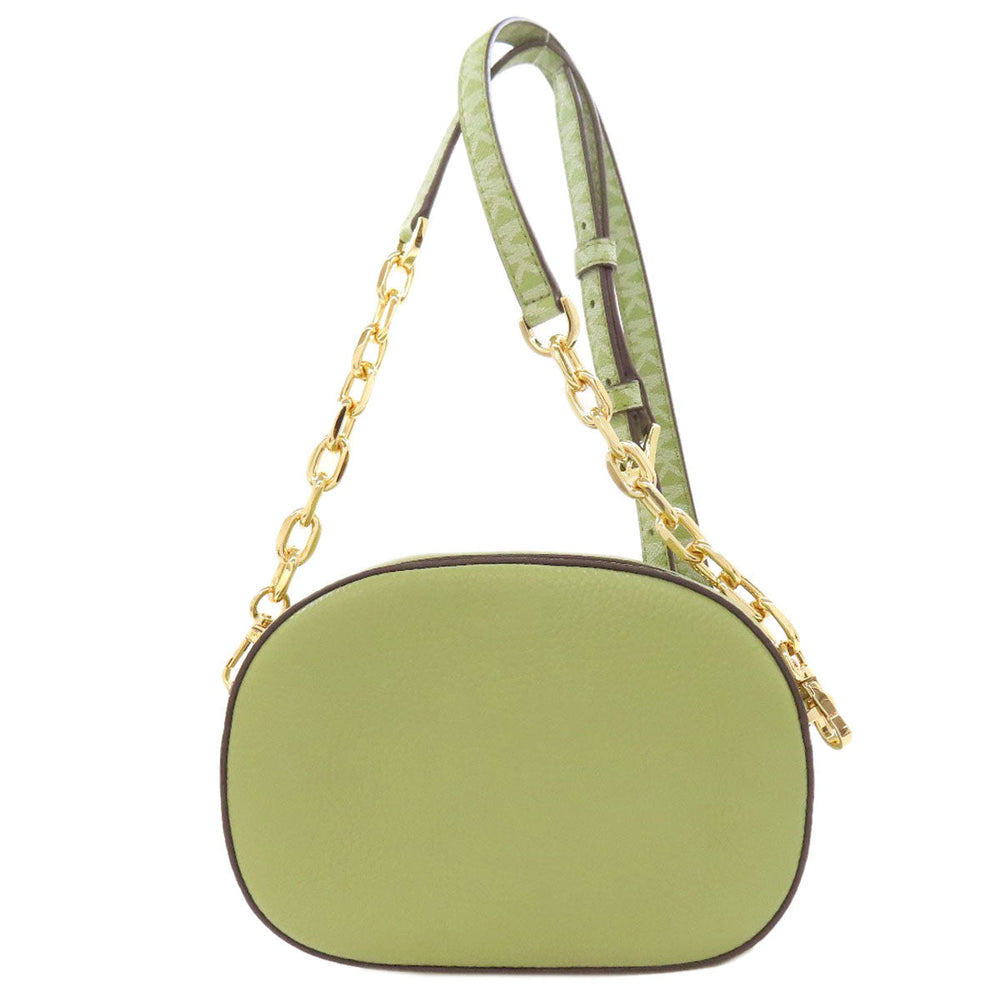 MICHAEL KORS Shoulder Bag leather green logo Women Used Authentic