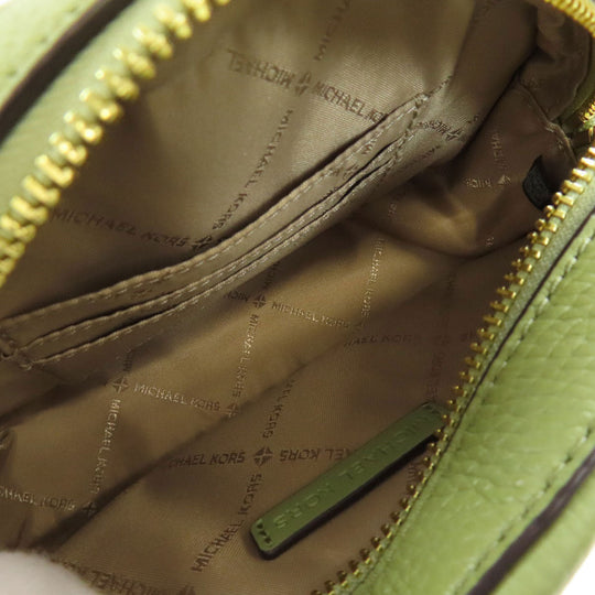 MICHAEL KORS Shoulder Bag leather green logo Women Used Authentic