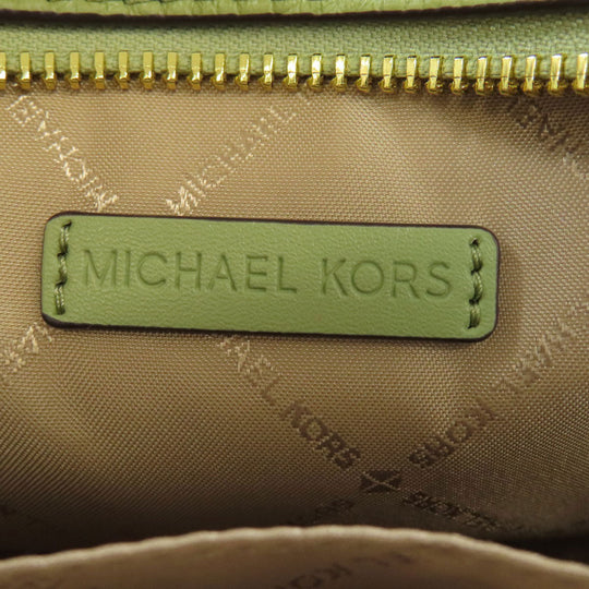MICHAEL KORS Shoulder Bag leather green logo Women Used Authentic