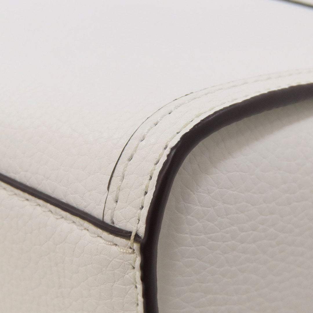 MICHAEL KORS Shoulder Bag leather white logo Women Used Authentic