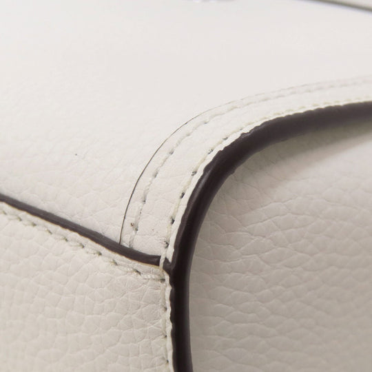 MICHAEL KORS Shoulder Bag leather white logo Women Used Authentic