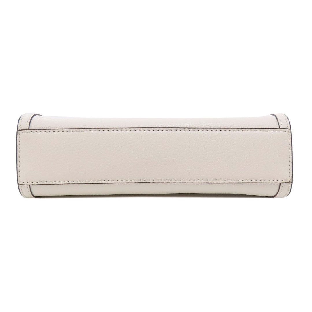 MICHAEL KORS Shoulder Bag leather white logo Women Used Authentic