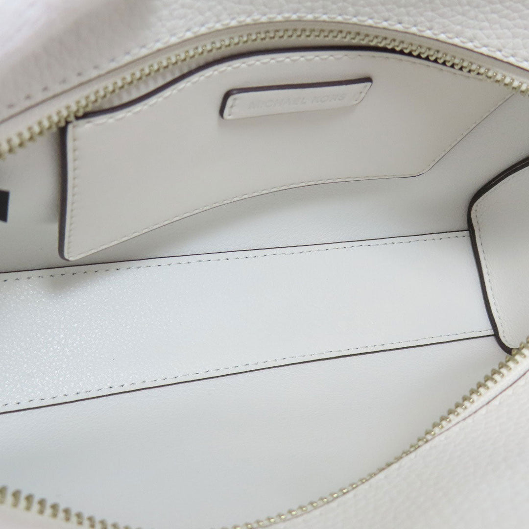 MICHAEL KORS Shoulder Bag leather white logo Women Used Authentic