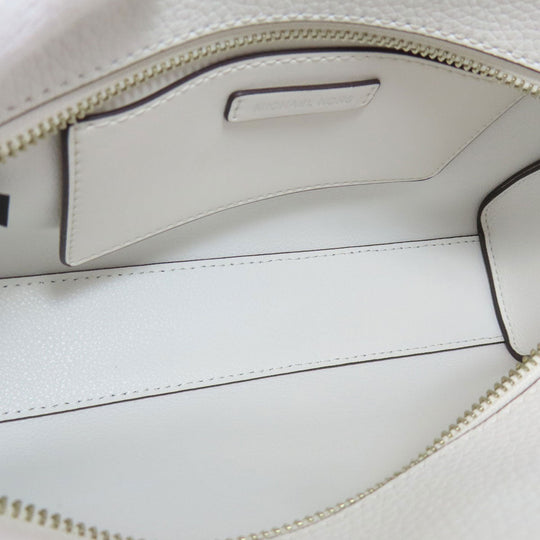 MICHAEL KORS Shoulder Bag leather white logo Women Used Authentic