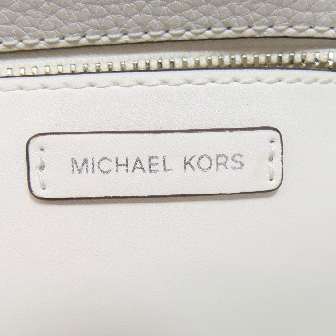 MICHAEL KORS Shoulder Bag leather white logo Women Used Authentic
