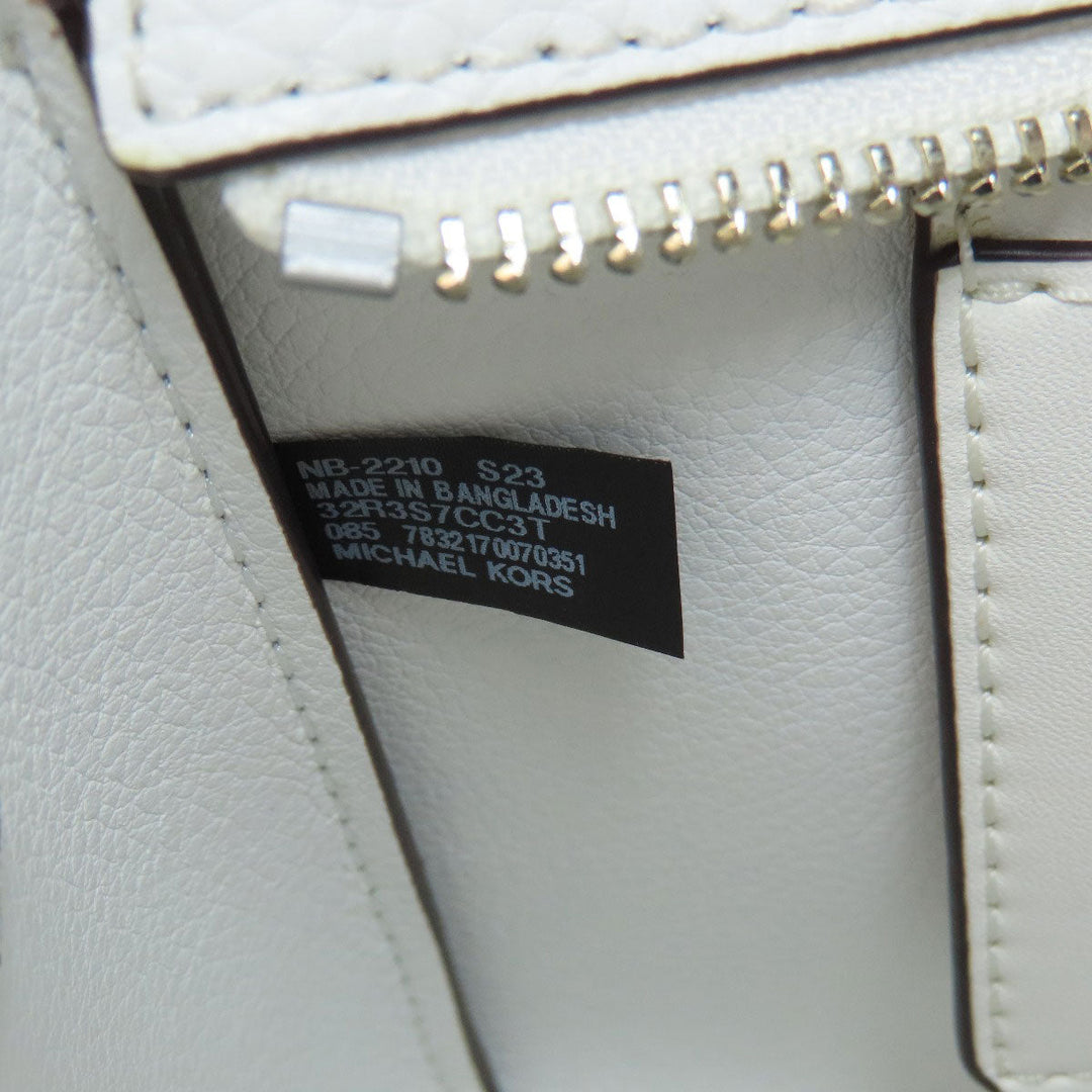 MICHAEL KORS Shoulder Bag leather white logo Women Used Authentic