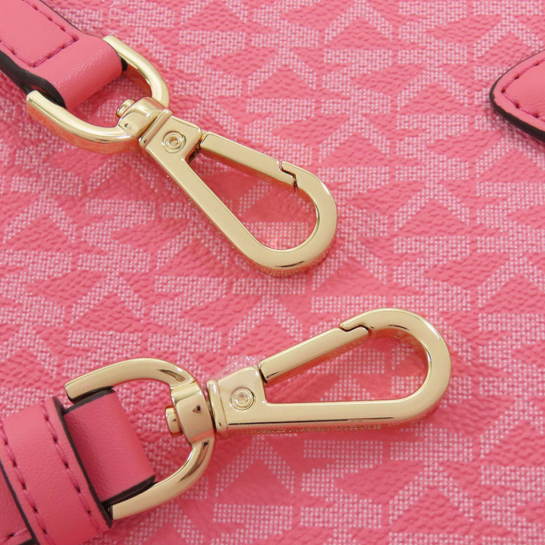 MICHAEL KORS Handbag PVC pink MK Signature 2WAY Women Used Authentic