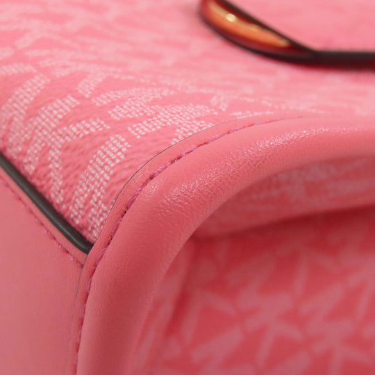 MICHAEL KORS Handbag PVC pink MK Signature 2WAY Women Used Authentic