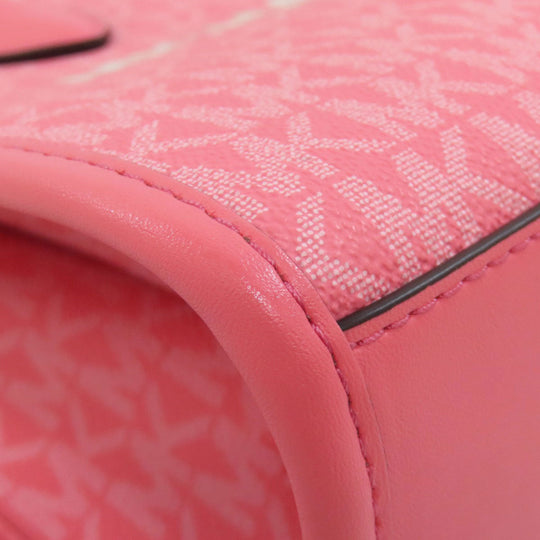 MICHAEL KORS Handbag PVC pink MK Signature 2WAY Women Used Authentic