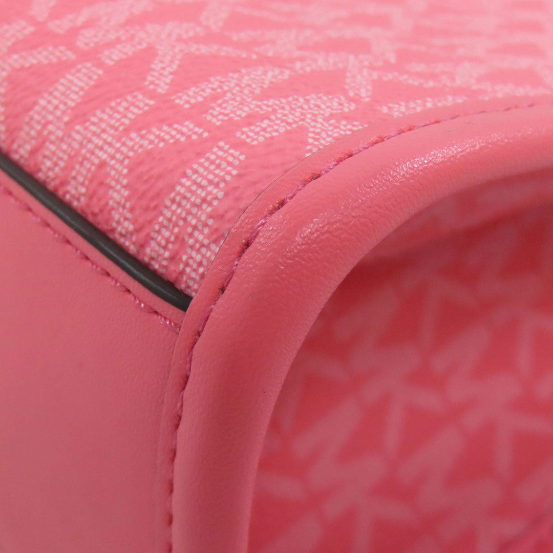 MICHAEL KORS Handbag PVC pink MK Signature 2WAY Women Used Authentic