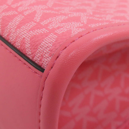 MICHAEL KORS Handbag PVC pink MK Signature 2WAY Women Used Authentic