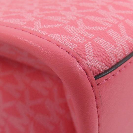 MICHAEL KORS Handbag PVC pink MK Signature 2WAY Women Used Authentic