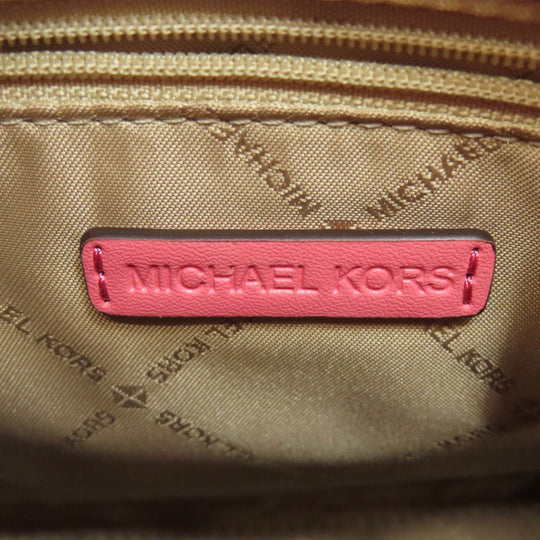 MICHAEL KORS Handbag PVC pink MK Signature 2WAY Women Used Authentic