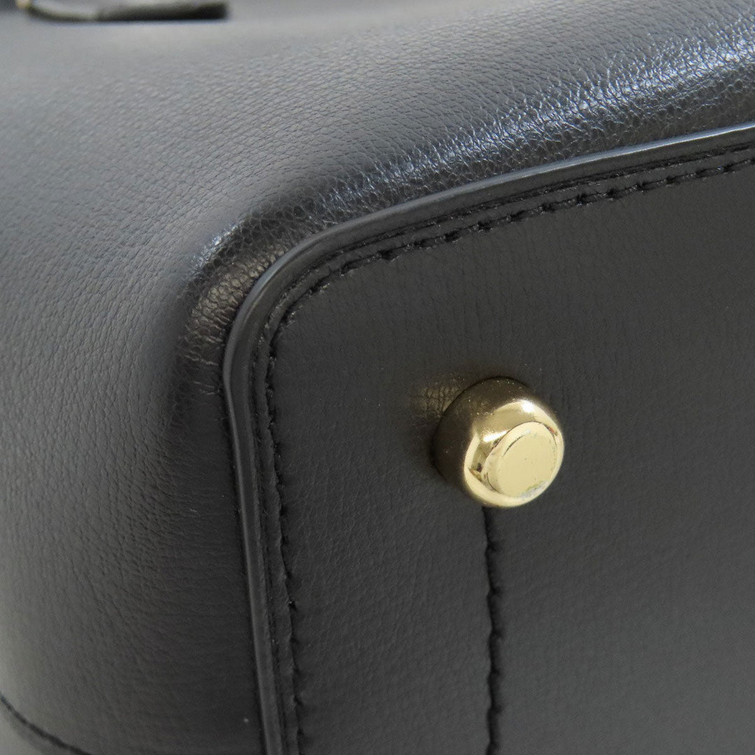 COACH Handbag F73277 leather black 2WAY Women Used Authentic