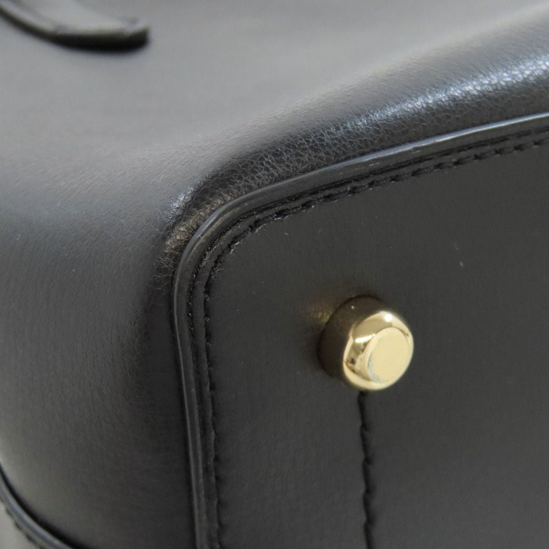 COACH Handbag F73277 leather black 2WAY Women Used Authentic