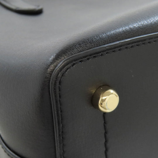 COACH Handbag F73277 leather black 2WAY Women Used Authentic