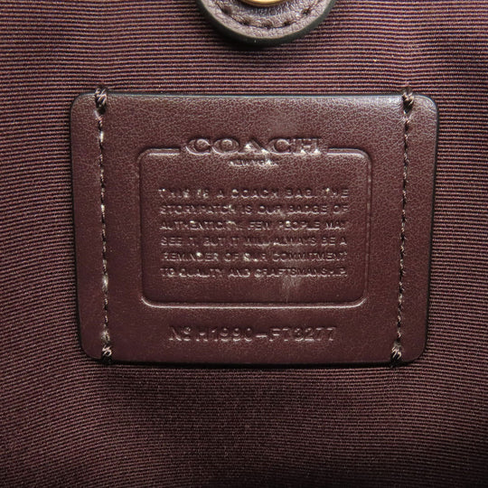 COACH Handbag F73277 leather black 2WAY Women Used Authentic