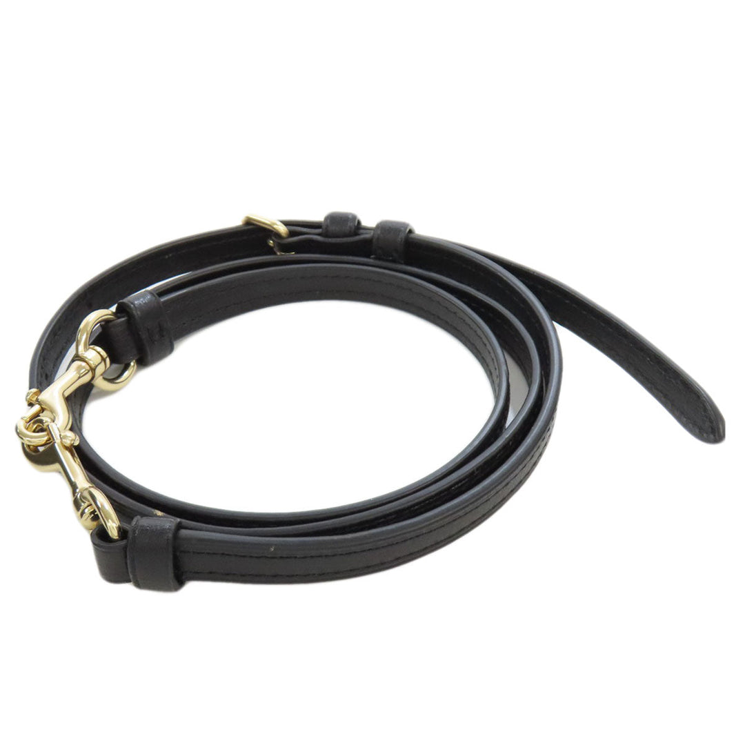 COACH Handbag F73277 leather black 2WAY Women Used Authentic