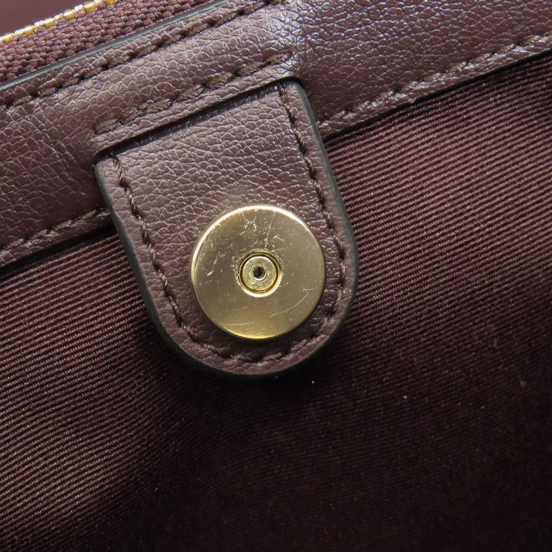 COACH Handbag F73277 leather black 2WAY Women Used Authentic