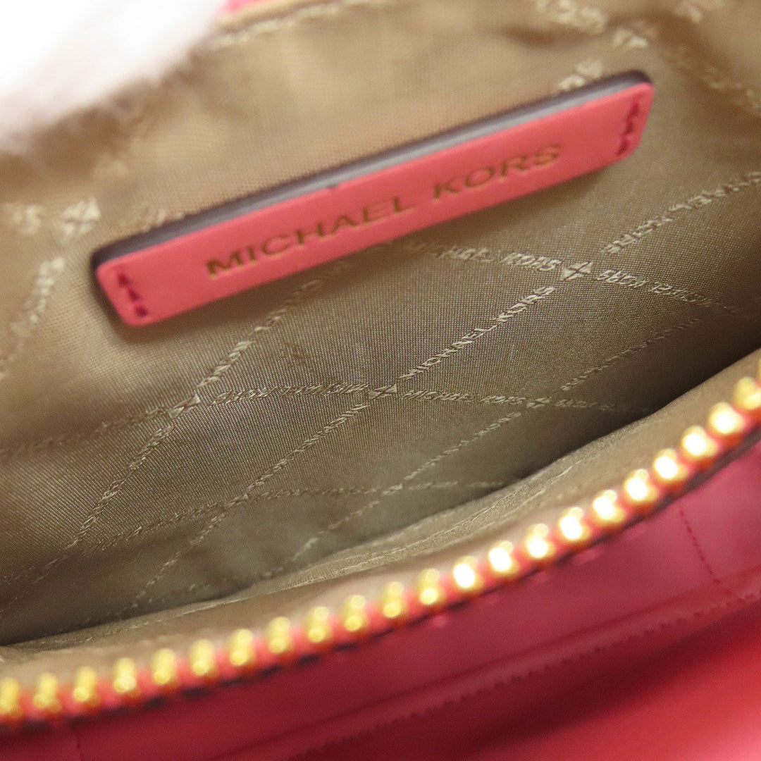 MICHAEL KORS Handbag canvas white 2WAY Women Used Authentic