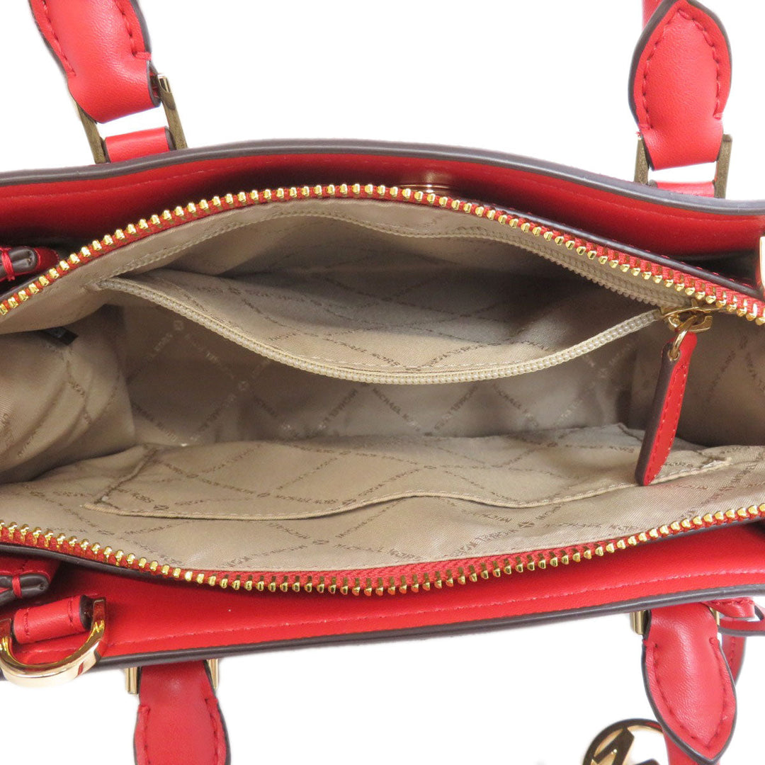 MICHAEL KORS Handbag PVC Brown MK Signature 2WAY Women Used Authentic