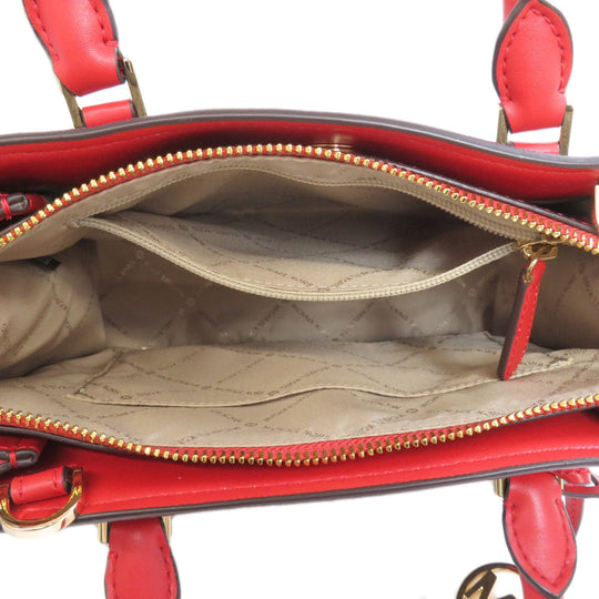 MICHAEL KORS Handbag PVC Brown MK Signature 2WAY Women Used Authentic