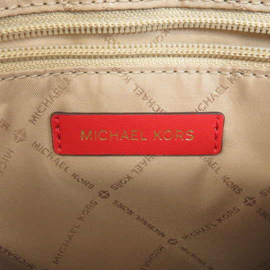 MICHAEL KORS Handbag PVC Brown MK Signature 2WAY Women Used Authentic