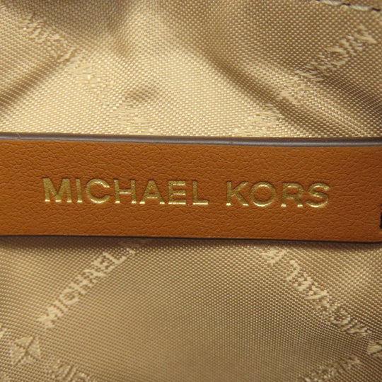 MICHAEL KORS Handbag PVC Brown MK Signature 2WAY Women Used Authentic