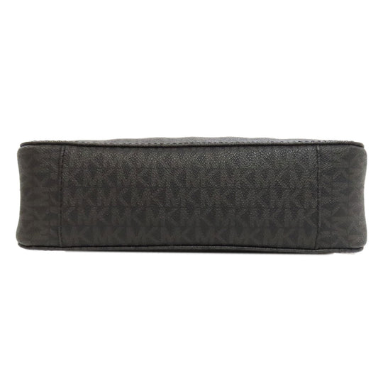 MICHAEL KORS Shoulder Bag PVC black MK signature Women Used Authentic