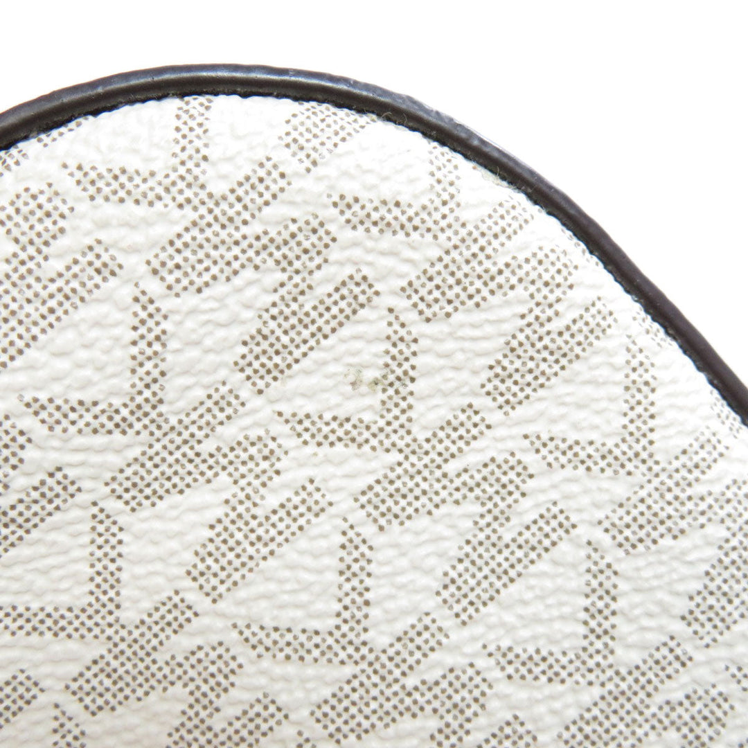 MICHAEL KORS Shoulder Bag PVC white MK signature Women Used Authentic