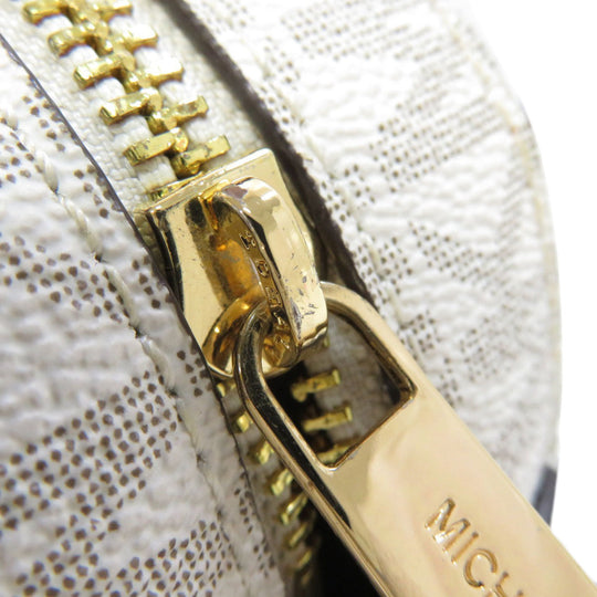 MICHAEL KORS Shoulder Bag PVC white MK signature Women Used Authentic
