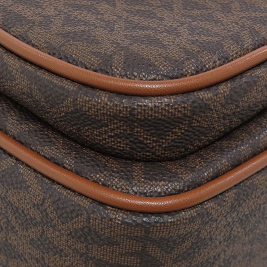 MICHAEL KORS Shoulder Bag PVC Brown MK signature Women Used Authentic