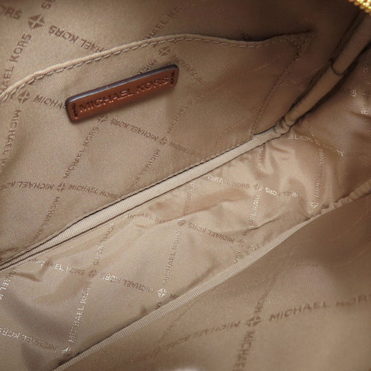 MICHAEL KORS Shoulder Bag PVC Brown MK signature Women Used Authentic