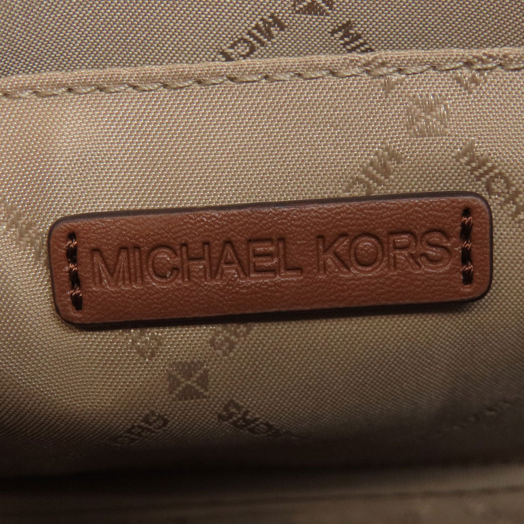 MICHAEL KORS Shoulder Bag PVC Brown MK signature Women Used Authentic