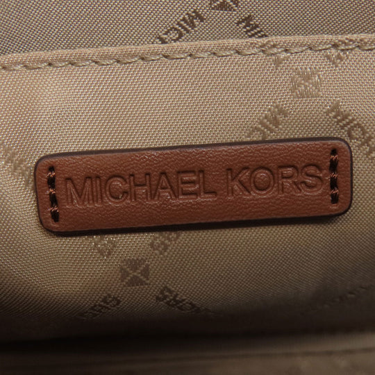 MICHAEL KORS Shoulder Bag PVC Brown MK signature Women Used Authentic
