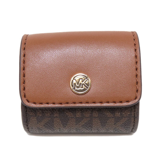 MICHAEL KORS Shoulder Bag PVC Brown MK signature Women Used Authentic