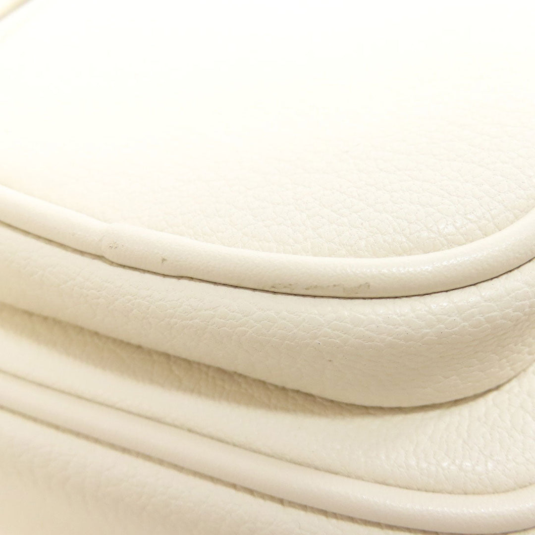 MICHAEL KORS Shoulder Bag leather white logo Women Used Authentic