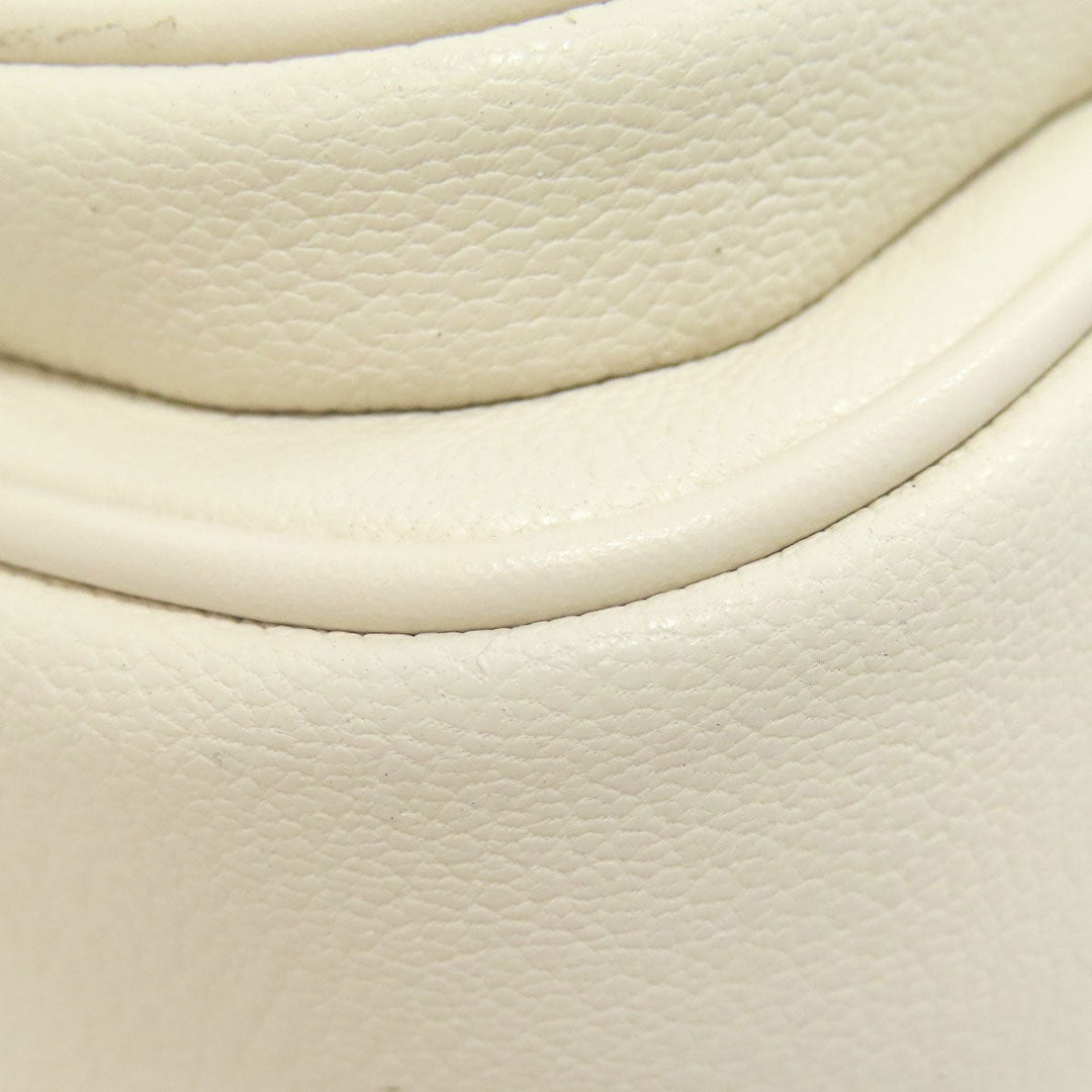 MICHAEL KORS Shoulder Bag leather white logo Women Used Authentic