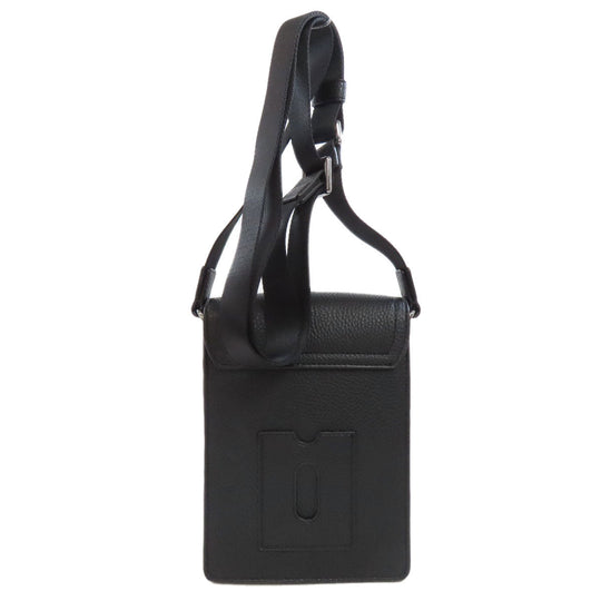 MICHAEL KORS Shoulder Bag leather black logo Women Used Authentic